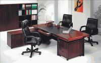 Executive Office Desk Walnut Wood Veneer