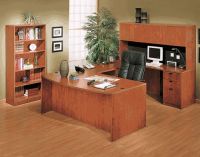 Office Furniture - Bow Front "U" Shape Workstation in Cherry