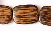 Wood Beads, Flat Rectangle 5x20x24mm, Patikan Wood