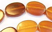 Horn Beads, Flat Oval, 5x13x18mm, Golden Horn