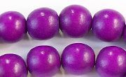 Wooden Beads, Round, 12mm, Purple