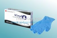 Medical Vinyl Exam Gloves with Blue