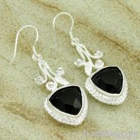 2012 new handmade design beautiful jewelry earrings Black Sapphire