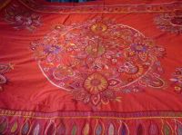 Hand Stitched Decoratiave Embroidery Bed Spread and Quilt