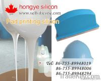 Silicone rubber for pad transfer printing