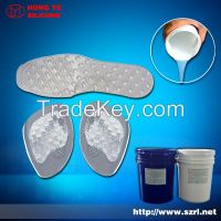 Transparent liquid silicone for insoles