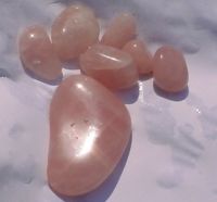 Tumbled Rose and Clear Quartz