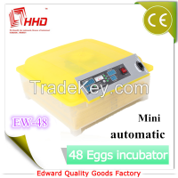 New design promotion CE approved 48 eggs automatic cheap poultry incubator machine