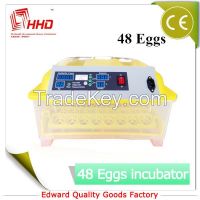 New design promotion CE approved 48 eggs automatic used poultry incubator for sale