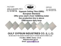 Gypsum Powder And Gypsum ciling tiles