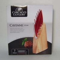 Chicago Cutlery Cayenne Steak Knives With Block