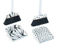 Plastic broom and dustpan