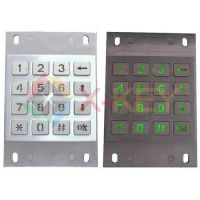 Backlight industrial metal numeric keypad(X-KN16B)