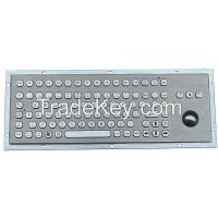Vandalproof Metal Keyboard with Function Keys and LASER Trackball