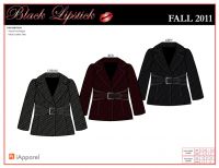 Black Lipstick Wool Jacket