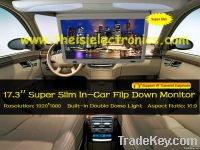 17'' Super Slim LED Roof Mount Flip Down Car Monitor