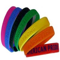 deboss color filled silicone wristband