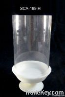 Marble White Hurricane Lamp