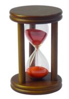 Wooden sand timer; Hourglass with wood frame