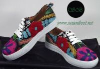 Suzani embroidery sports footwear