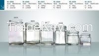 30ml, 45ml, 100ml, 190ml, 280ml, 380ml Hexagonal Glass Honey jar/food jars