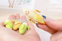 Lovely Cute Banana Fruit Style Rubber Pencil Eraser Students Stationery