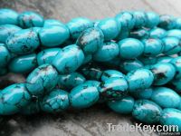 Natural Turquoise  Beads/barrel Shape/semi-precious Stone Beads
