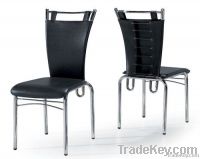 steel tube leather seat dining chair MDCF1