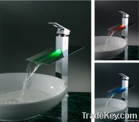 LED waterfall faucet