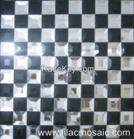 Silver Polished Beveled Mirror Glass mosaic ideal for bar, KTV, club a
