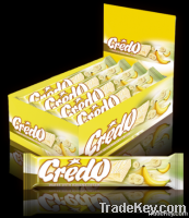 Credo with banana cream and white couverture