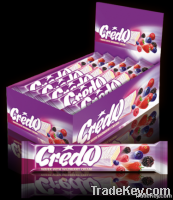 Credo with wildberry cream and white couverture