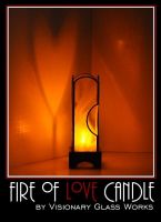 Fire of Love Heart projection candle