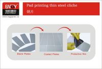 Coated thin steel plate for pad printing
