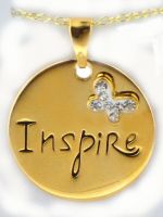 Sterling Silver Gold Plated Inspire Pendant