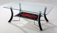 New metal glass coffee table-A062E