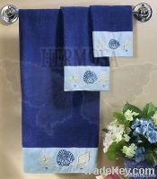 cotton jacquard with embroidery gift towels