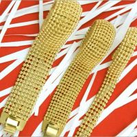 Brass ball chain 18k gold plated bracelets