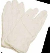 Glove - White Cotton Dotted Palm