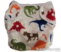 New designed Minky printed cover cloth diapers washable double gussets