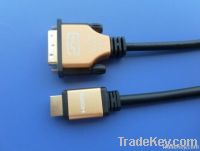 HDMI to DVI Cable 5Gbps M/M, HDMI to DVI Cable 1.3B High-End 24k Gold