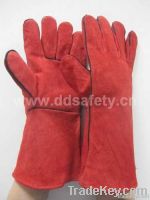 Red welder glove-