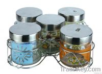 Decorated Glass Jar