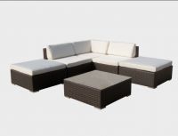6pcs real luxury rattan corner sofa set