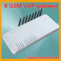 8 GSM VoIP gateway with H.323 and SIP , 850MHz, 900MHz, 1800MHz, 1900MHz