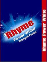 RHYME POWER   WHITE DETERGENT POWDER