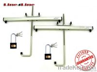 Ladder clamps with long shackle padlocks