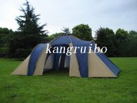 big camping family tent with 3 room for 6 men