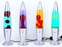 Lava Lamp with Metal Base, Top, Glass Bottle and Any Color Wax Inside