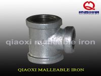 galvanized malleable iron pipe fitting tee